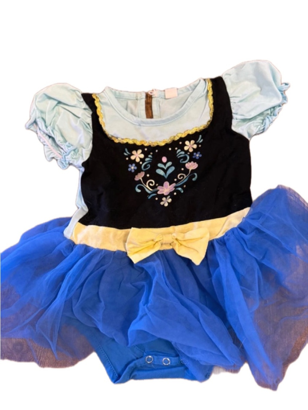 Disney Blue and Black Princess Tutu Dress with Yellow Bow